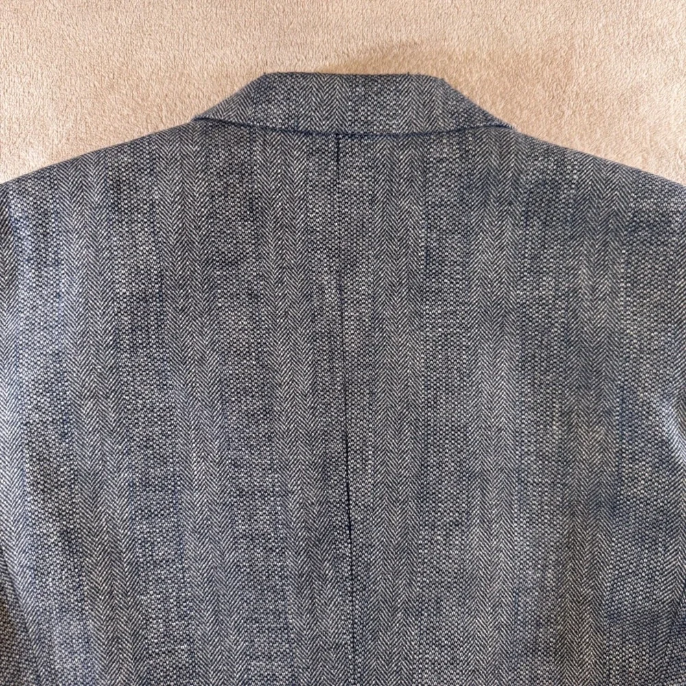 Haggar Wool Herringbone Gentlemen's‎ Fit Blazer Sport Coat Blue Ivy Prep Sz 42L